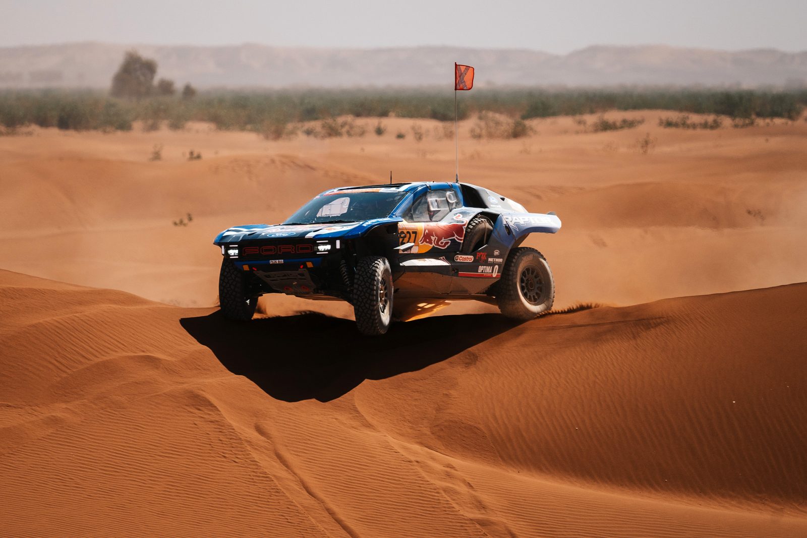 Los cuatro Ford Raptor T1+ llegan a meta en el Rallye de Marruecos