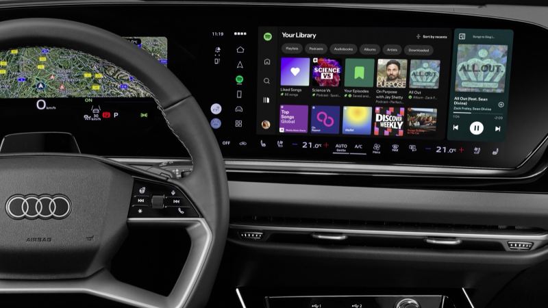 Audi estrena la aplicación nativa de Spotify en sus coches, sin necesidad de smartphone