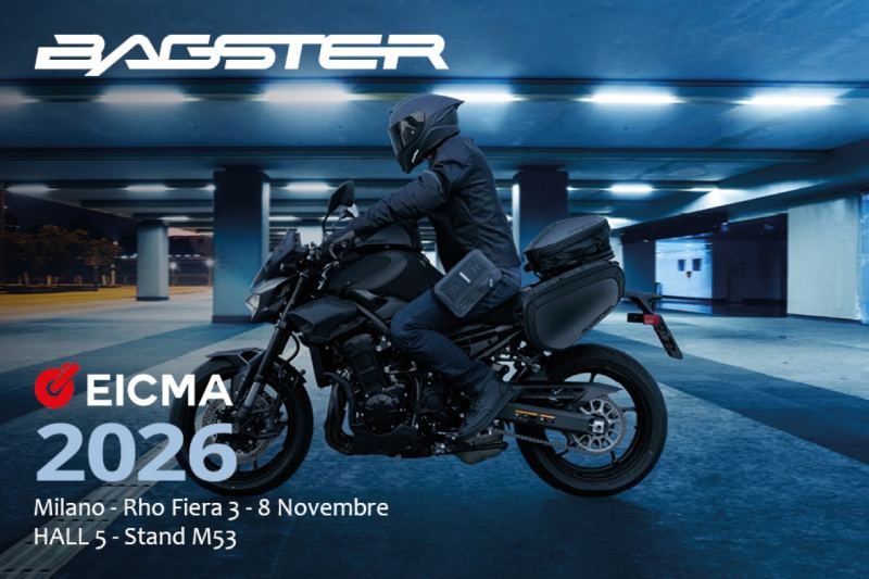 Bagster lleva a EICMA 2026 las maletas Fastlane, la fijación magnética Aim’On y nuevos sillines